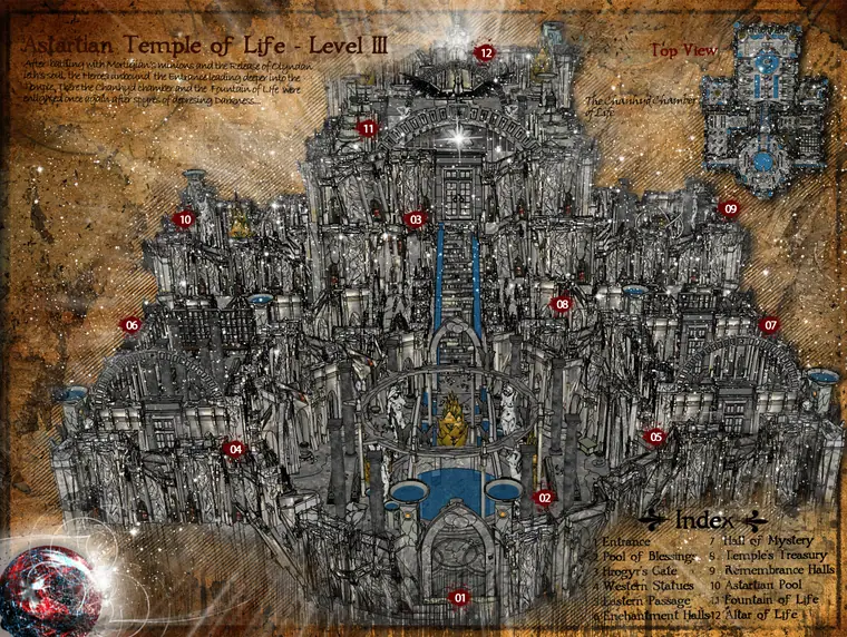 Map — Temple of Life — Level Three