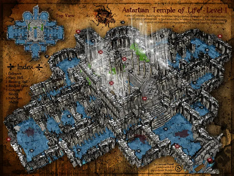 Map — Temple of Life — Level One