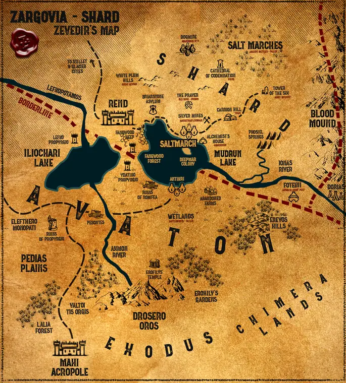 Map — The Zargovian Shard